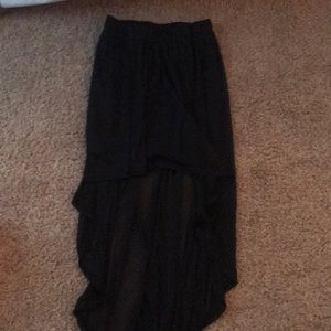 kids high low black skirt